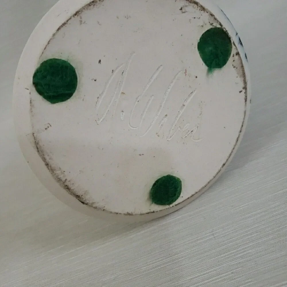 Studio Art Pottery Vase Bamboo Motif 9
